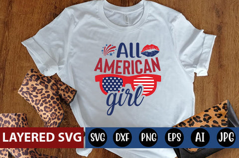 All American girl SVG cute file SVG Blessedprint 
