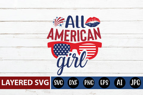 All American girl SVG cute file SVG Blessedprint 