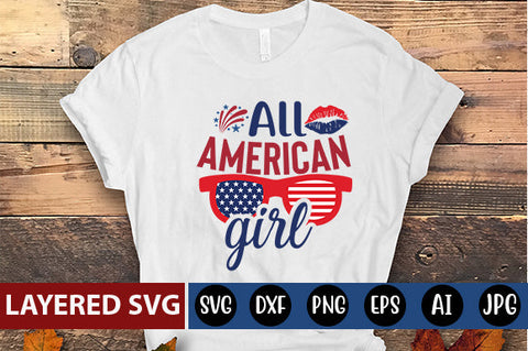 All American girl SVG cute file SVG Blessedprint 