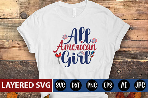 All American Girl SVG cute file SVG Blessedprint 
