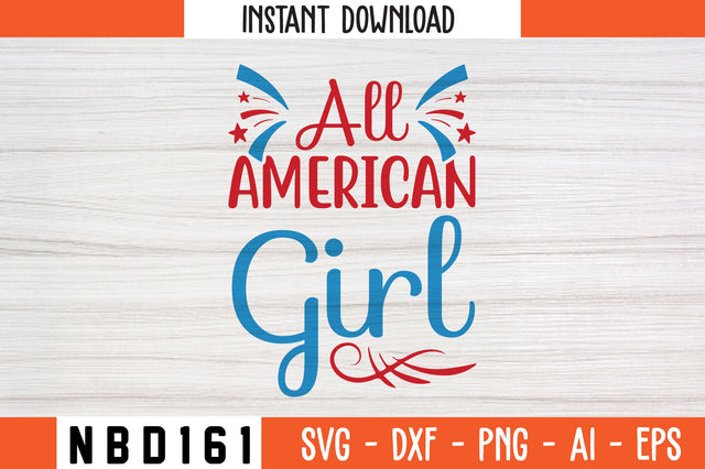 All American Girl Svg Design SVG Nbd161 