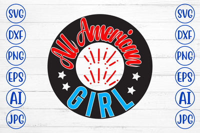 All American Girl SVG Design SVG Syaman 