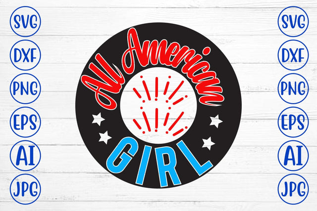 All American Girl SVG Design SVG Syaman 
