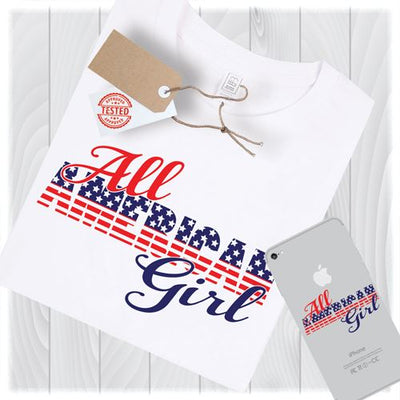 All American Girl Svg Files for Cricut Designs, All American Girl Boy Svg, 4th of July Svg Girl, Fourth of July Svg, Patriotic Svg Designs SVG My Sew Cute Boutique 