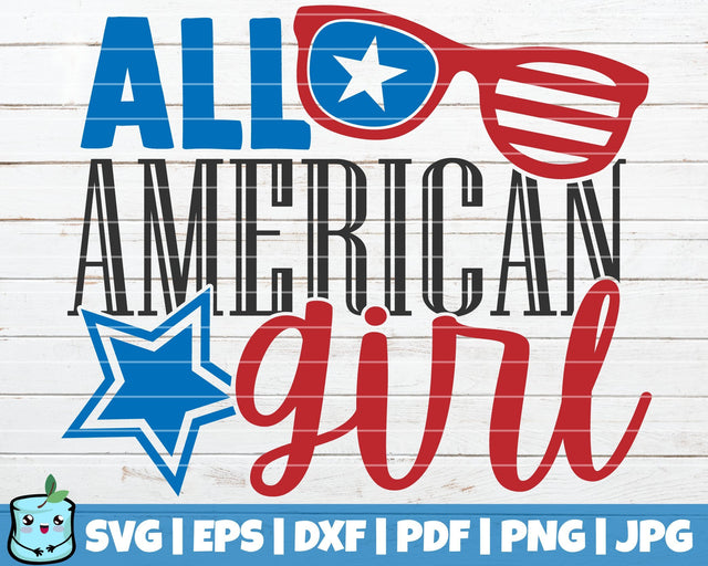 All American Girl SVG MintyMarshmallows 