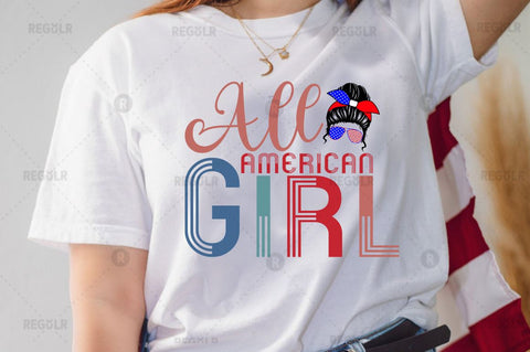 All american girl SVG Sublimation Regulrcrative 