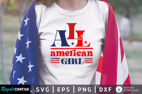 All american girl SVG SVG Regulrcrative 