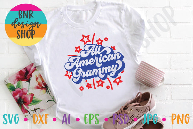All American Grammy SVG for 4th of July SVG BNRDesignShop 