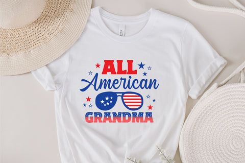 All American Grandma SVG, 4th of July SVG, Grandma SVG, July 4th svg, America svg, Sunglasses svg, Independence Day svg, png dxf SVG Fauz 