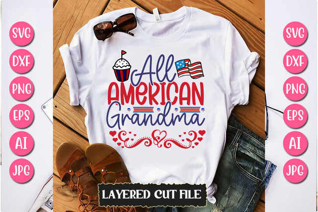All American Grandma SVG Cut File SVG Newmockups 