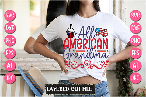 All American Grandma SVG Cut File SVG Newmockups 
