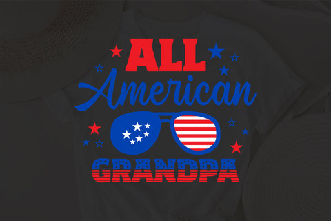 All American Grandpa SVG, 4th of July SVG, Grandpa SVG, July 4th svg, America svg, Sunglasses svg, Independence Day svg, png dxf SVG Fauz 