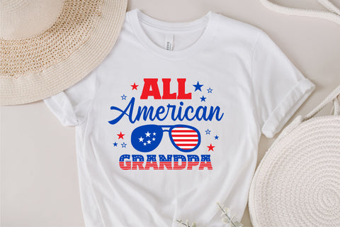 All American Grandpa SVG, 4th of July SVG, Grandpa SVG, July 4th svg, America svg, Sunglasses svg, Independence Day svg, png dxf SVG Fauz 