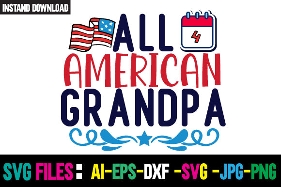 All American Grandpa SVG Cut File SVG Newmockups 