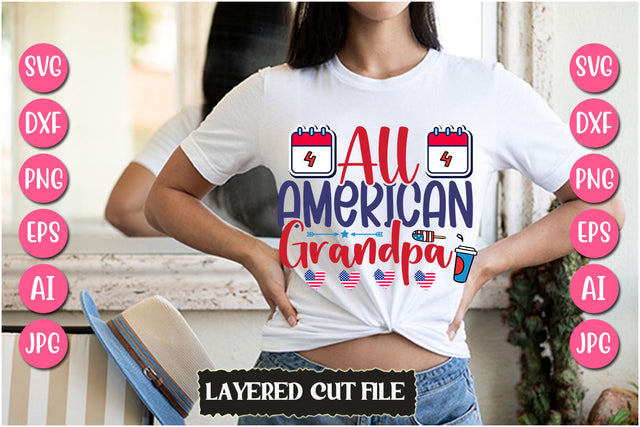 All American Grandpa SVG Cut File SVG Newmockups 