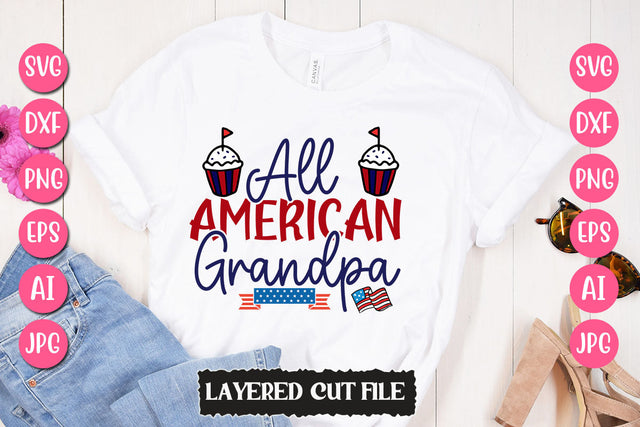 All American Grandpa SVG Cut File SVG Newmockups 