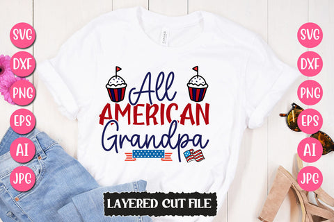 All American Grandpa SVG Cut File SVG Newmockups 