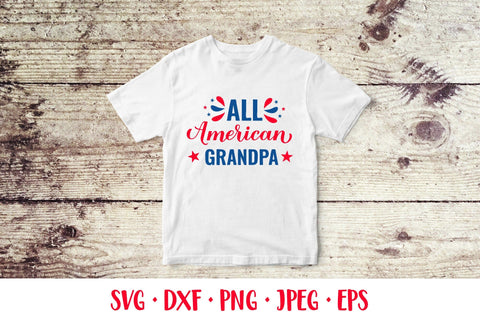 All American Grandpa SVG. Funny Patriotic quote. 4th of July SVG LaBelezoka 