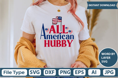 All American Hubby Svg Cut File SVG DesignPlante 503 