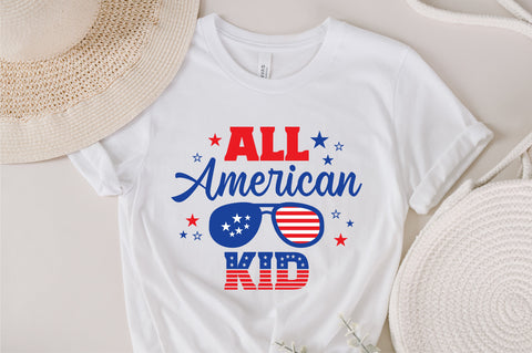All American Kid SVG, 4th of July SVG, Kid SVG, July 4th svg, America svg, Sunglasses svg, Independence Day svg, png dxf SVG Fauz 