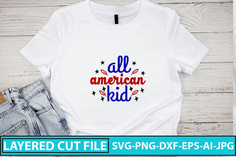 All American Kid SVG Cut File SVG Syaman 