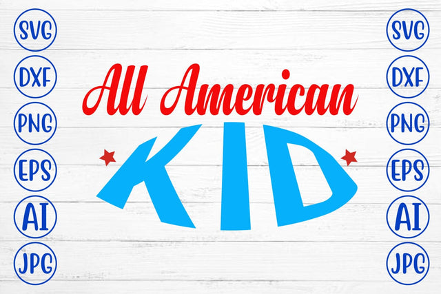 All American Kid SVG Design SVG Syaman 