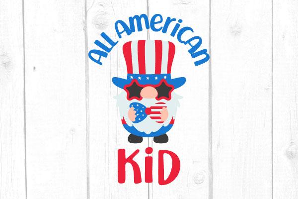 All American Kid Svg SVG cricutfilesmg 