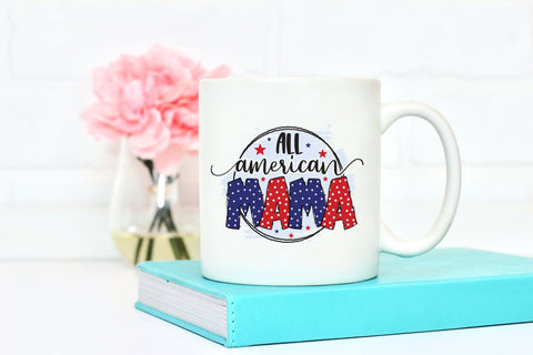 All American Mama, 4th of July Sublimation Design Sublimation CraftLabSVG 