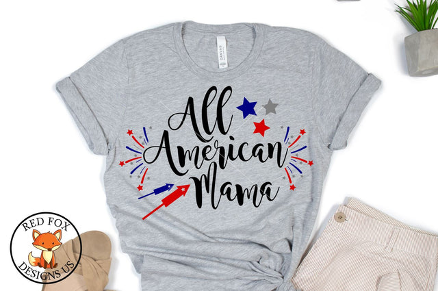 All American Mama SVG | 4th of July SVG | Fourth of July SVG SVG RedFoxDesignsUS 