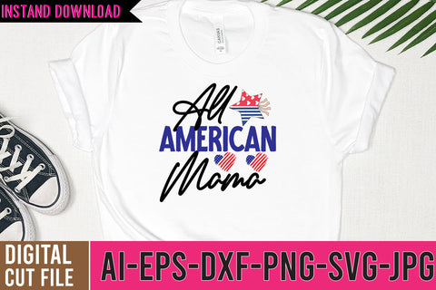 All American Mama SVG Cut File SVG BlackCatsMedia 