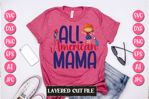 All American Mama SVG Cut File SVG Newmockups 