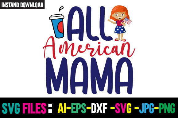 All American Mama SVG Cut File SVG Newmockups 