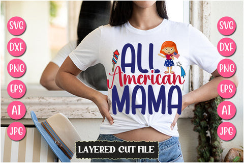 All American Mama SVG Cut File SVG Newmockups 