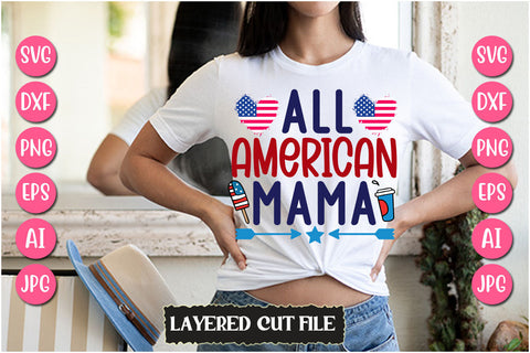 All American Mama SVG Cut File SVG Newmockups 