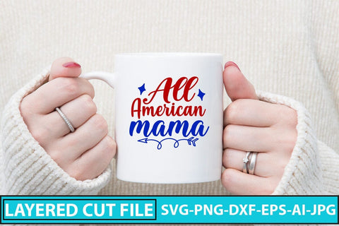 All American Mama SVG Cut File SVG Syaman 