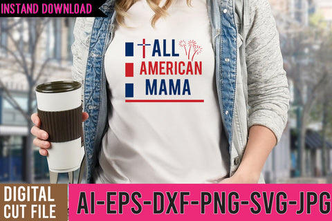 All American Mama SVG Design SVG BlackCatsMedia 