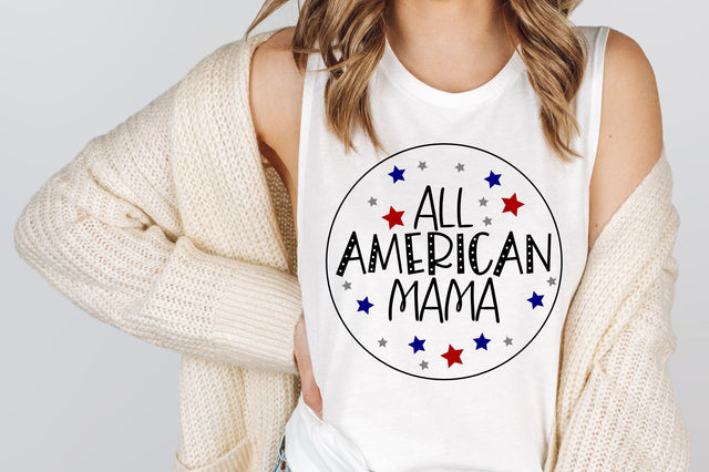 All American Mama SVG | Fourth Of July Design | Independence Day SVG RedFoxDesignsUS 