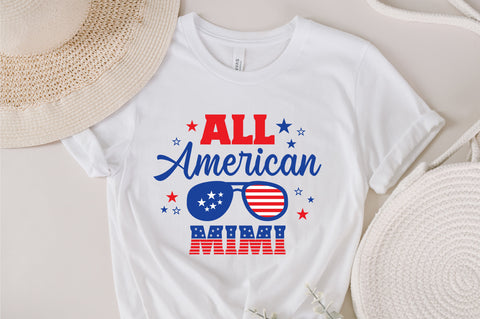 All American Mimi SVG, 4th of July SVG, Mimi SVG, July 4th svg, America svg, Sunglasses svg, Independence Day svg, png dxf SVG Fauz 