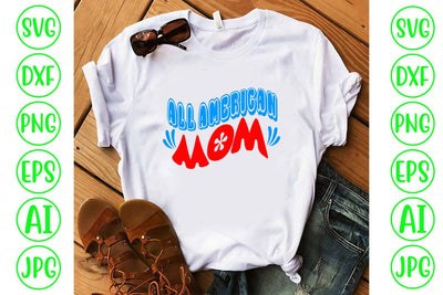 All American Mom Retro SVG SVG Syaman 