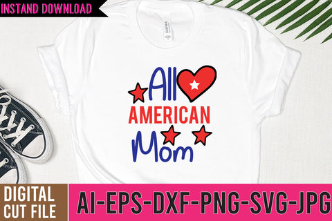 All American Mom SVG Cut File SVG BlackCatsMedia 