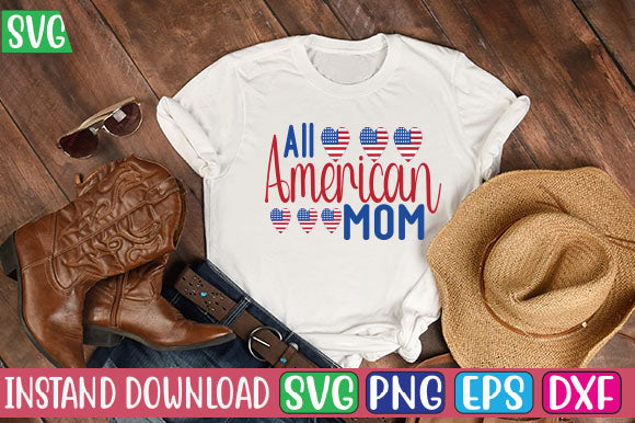 All American Mom SVG Cut File SVG Studio Innate 