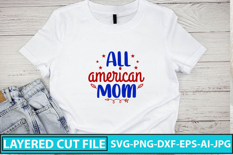 All American Mom SVG Cut File- SVG Syaman 