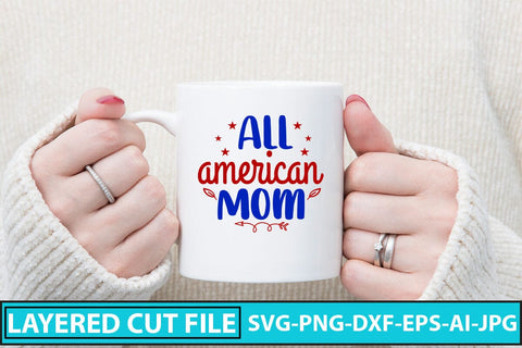 All American Mom SVG Cut File- SVG Syaman 