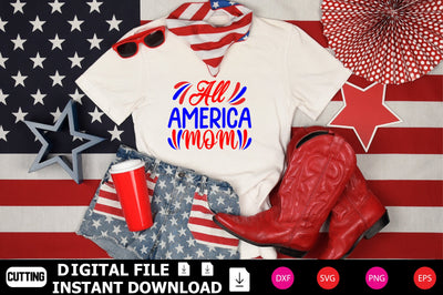 All American Mom SVG cut files SVG Shahin alam 