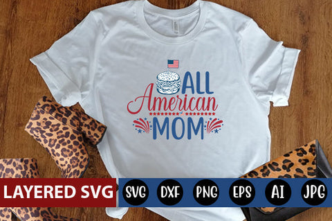 All American Mom SVG cute file SVG Blessedprint 