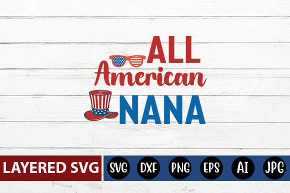 All American Nana SVG Blessedprint 