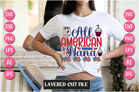 All American Nana SVG Cut File SVG Newmockups 