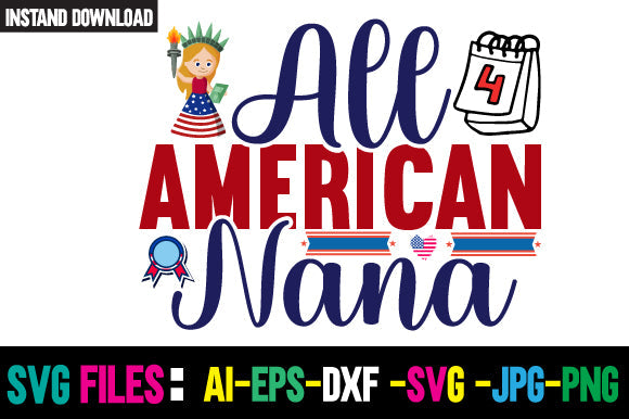 All American Nana SVG Cut File SVG Newmockups 