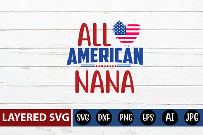 All American Nana SVG cute file SVG Blessedprint 