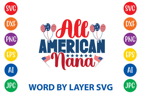 All American Nana SVG Rafiqul20606 